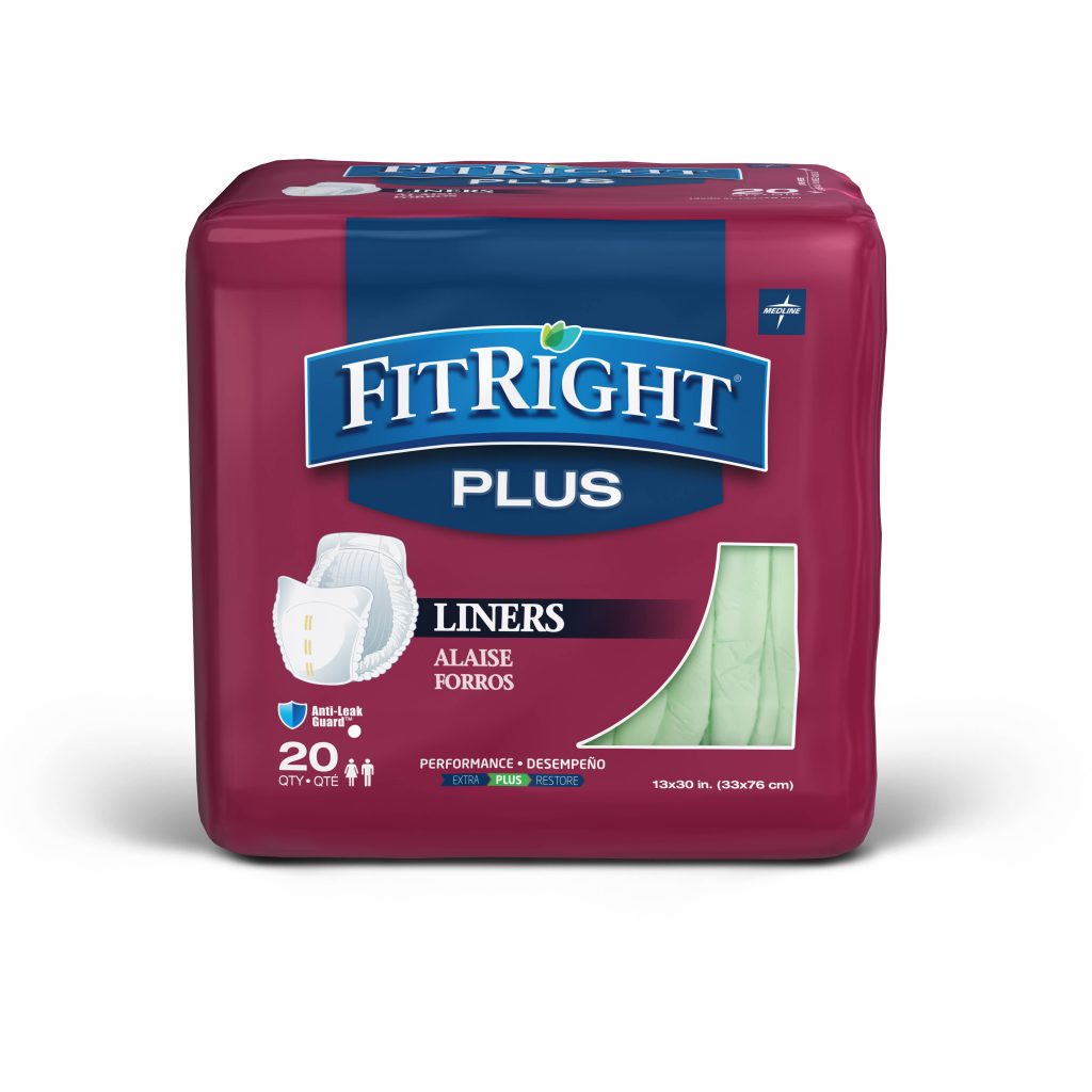 Medline® FitRight Plus Liner 300 (Green) 33x76cm PKT20/CTN80 | Aleva