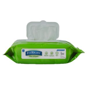 FitRight Wet Wipes x100 20x25cm Fragrence-free