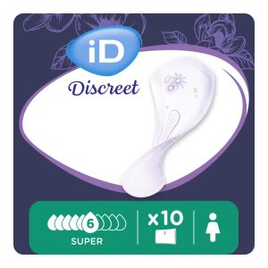 Ontex® iD Discreet Light Super Pad for Women 693ml Pack (10)/12 Packs per Carton (120)