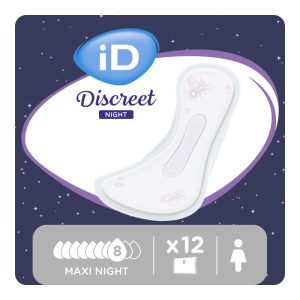 Ontex® iD Discreet Pad Light Maxi Night Women 390mm 1034ml Pk12 / Ctn96