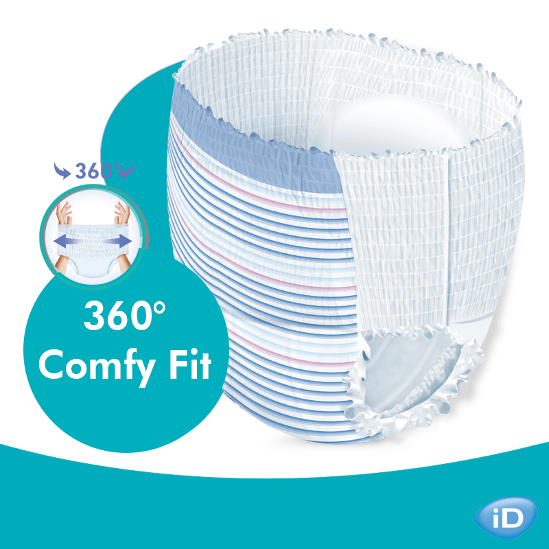 Ontex® iD Comfy Junior Pants 11-15 yrs 1307mls 35-55kgs 60-90cm Waist Pk14 Ctn 84 - Image 2